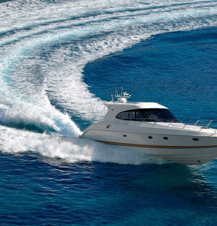 Image of a yacht in water.